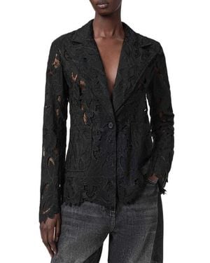 AllSaints Charli Lace Blazer - Black