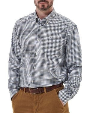 Barbour Henderson Thermo Weave Button-Down Shirt - Gray