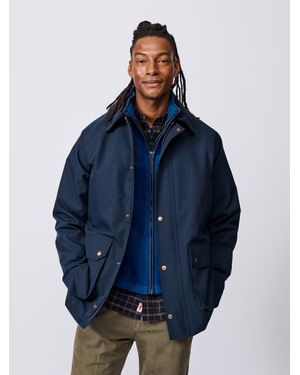 aubi Derwent Long Sleeve Collared Barn Jacket - Blue