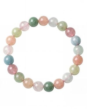 seree Billie Beaded Jade Stone Bracelet - White