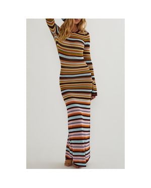 Beach Riot Joie Striped Long Sleeve Maxi Cover-Up Dress - White