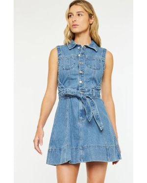 Official Kancan USA Kim Sleeveless Mini Dress - Blue