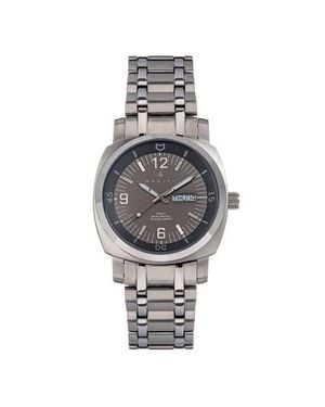 Nautis Stealth Bracelet Watch W/Day/Date - Metallic