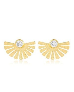 Mazin Jewels Sunray Earrings - Metallic