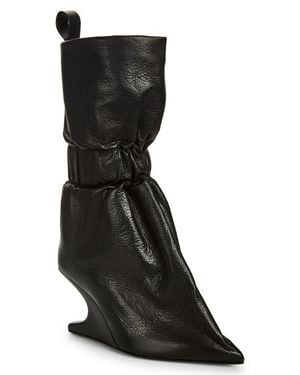 Rick Owens Cantitaquito Pointed Toe Wedge Boot - Black
