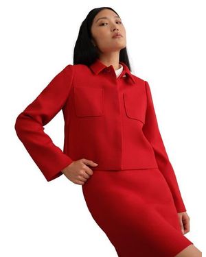 Hobbs Nessie Boxy Collard Jacket - Red