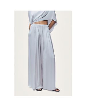 Nocturne Elasticated Wide-Leg Pants - Blue