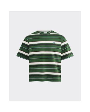 le PERE Striped Tommy Tee - Green
