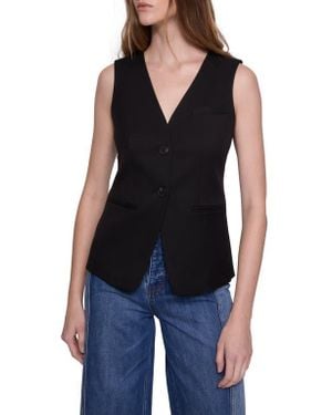 Rebecca Minkoff Willa Fitted Button-Up Vest - Blue