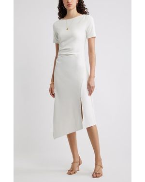 Nordstrom Asymmetric Knit Dress - White