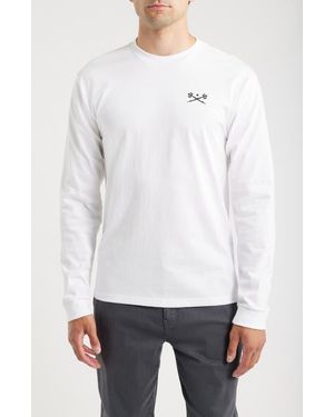 Dark Seas Go-To Embroidered Long Sleeve T-Shirt - White