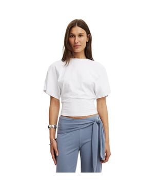 Cotton On Blair Batwing Short Sleeve Tee - White