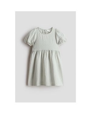 H&M Cotton Muslin Dress - Gray