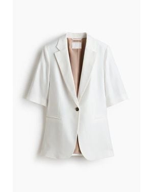H&M Short-Sleeved Blazer - White