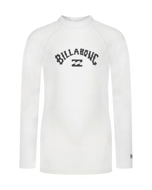 Billabong Kids' Arch Performance Long Sleeve Rashguard - White