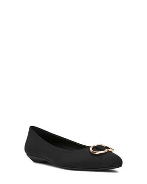 Anne Klein Oswego Pointed Toe Flat - Black