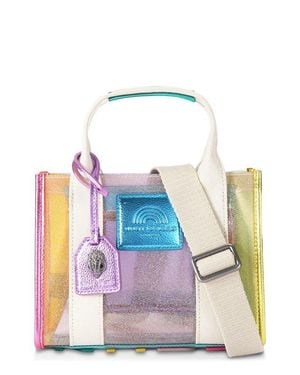 Kurt Geiger Extra Small Southbank Vinyl Clear Tote - Pink