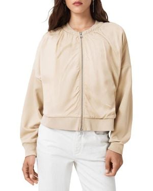 AllSaints Mirri Shirred Bomber - Natural