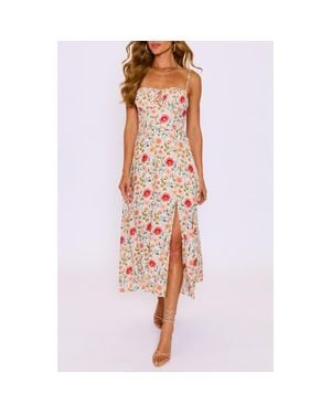 Vici Collection Constance Floral Print Maxi Dress - Pink