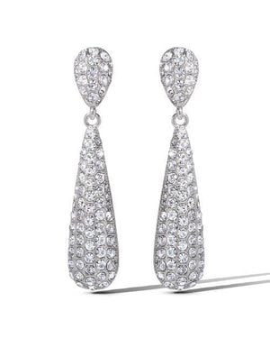 Jessica Simpson Crystal Drop Earrings - White