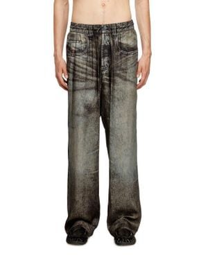 DIESEL P-Theck Denim Print Pants - Black