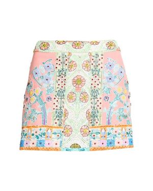 CAMILLA Beaded Silk Micro Miniskirt - White
