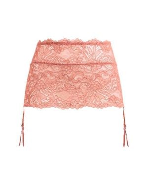 Savage x Fenty Romantic Corded Lace Garter Skirt - Pink