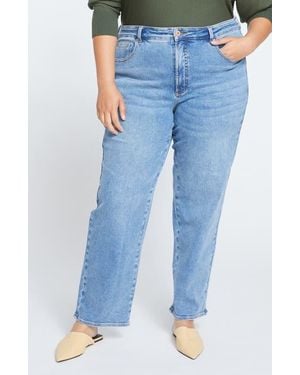 UNIVERSAL STANDARD Etta High Waist Ankle Straight Leg Jeans - Blue