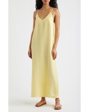 Rip Curl Aloha Linen Blend Maxi Sundress - Yellow