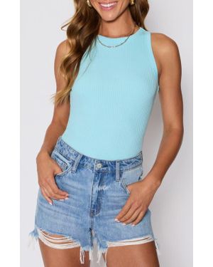 Vici Collection Jocey Rib Stretch Cotton Blend Tank - Blue