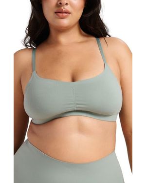 Siella Organic Cotton No-Show V-Scoop Bra - Green