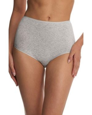 Natori Bliss Bare Cotton High Waist Briefs - Gray