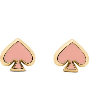 Kate Spade Enamel Spade Stud Earrings - Pink
