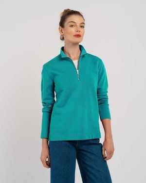 Kettlewell Robyn 1/4 Zip Sweatshirt - Green