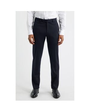 Zanella Parker Flat Front Wool Dress Pants - Blue