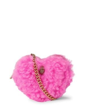 Kurt Geiger Micro Heart Leather Crossbody Bag - Pink