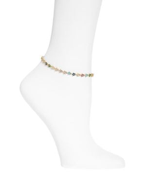 VIDAKUSH Twinkle Cubic Zirconia Flower Anklet - White