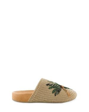 The Sak Bolinas Crochet Clog Shoe - Green