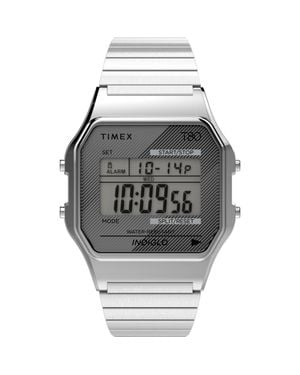 Timex T80 Digital Chronograph Bracelet Watch - Metallic