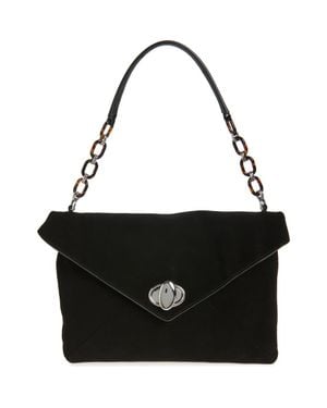 Rebecca Minkoff Love Note Suede Shoulder Bag - Black