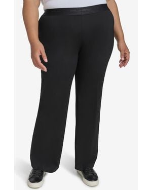KARL LAGERFELD Nylon Blend Compression Pants - Black