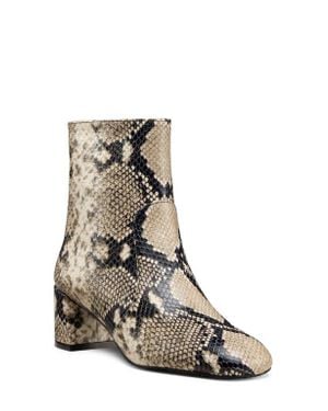 Stuart Weitzman Maeve Snakeskin Embossed Bootie - Multicolor