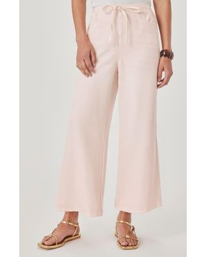 Splendid Lounge Wide Leg Crop Jeans - Pink