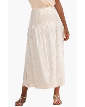 Lascana Eyelet Maxi Skirt - Natural