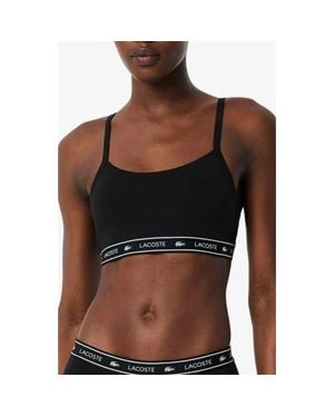 Lacoste Stretch Cotton Bralette - Black