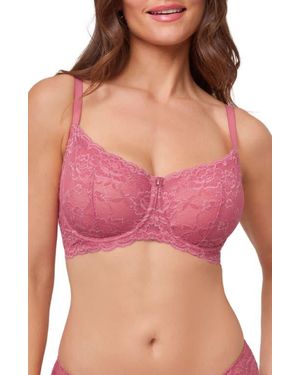 Montelle Intimates Flirt Lace Underwire Demi Bra - Pink