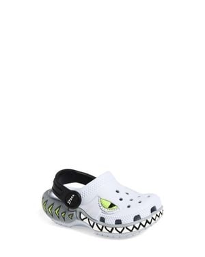 Crocs™ Kids' Classic Creature Lights Clog - White