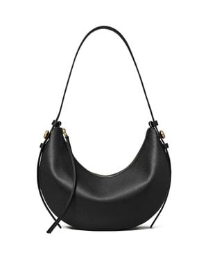 Tory Burch Romy Half Moon Shoulder Bag - Black