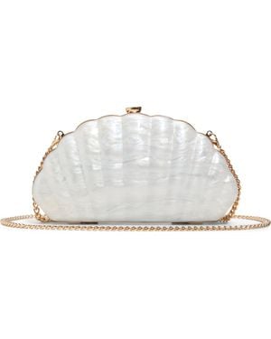 ALDO Sheshell Clutch - White