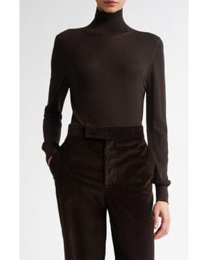 Partow Susan Turtleneck Virgin Wool Sweater - Black